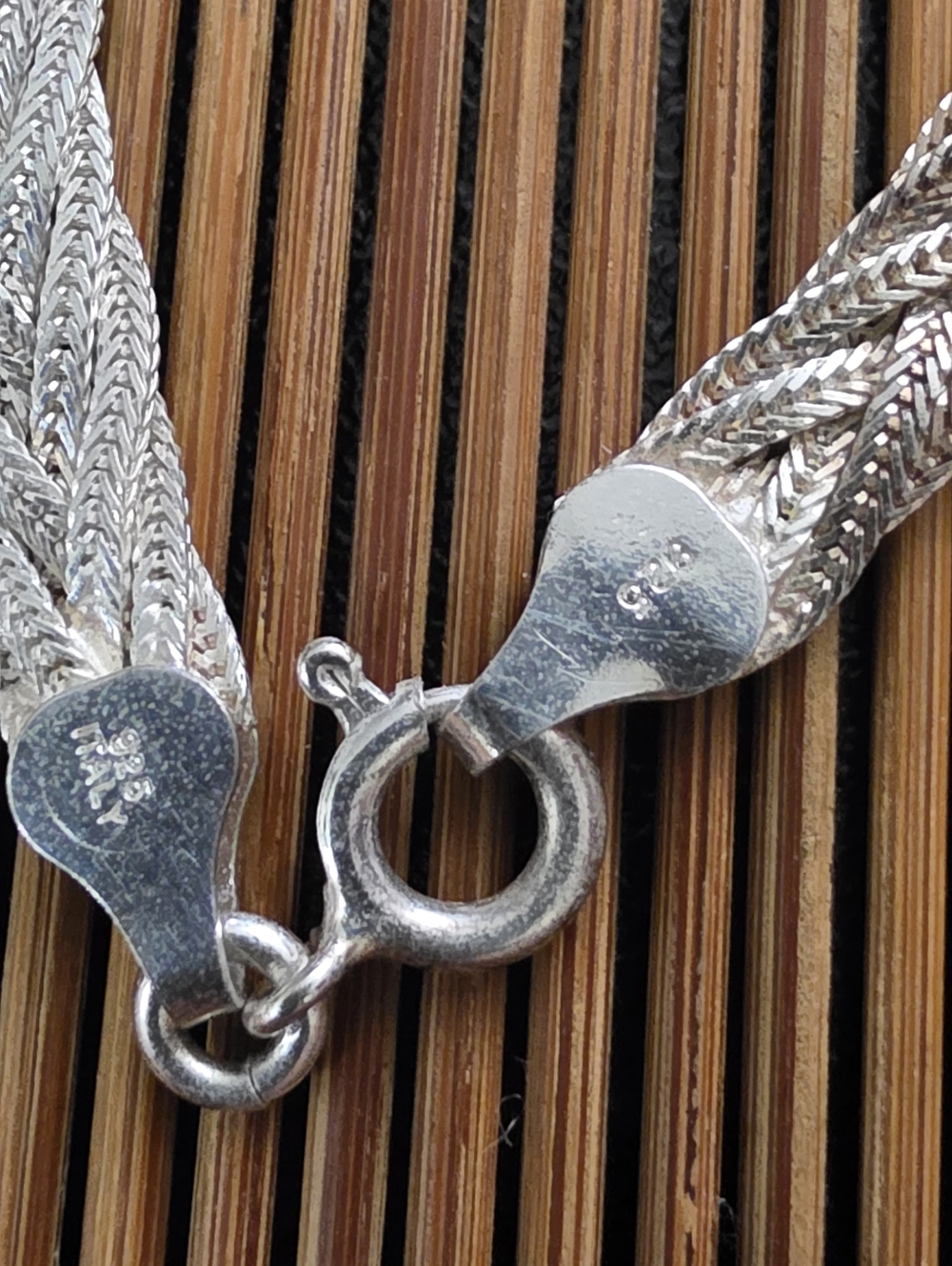 925 Silver Braided Bracelet (Vintage) - Picture 11 of 15